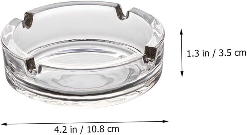 Crystal Glass Round Ashtray for Home and Outdoor Use Easy to Clean Decorative Party - Image 2